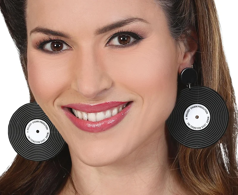 Vinyl Schallplatten Ohrringe 6cm für Damen