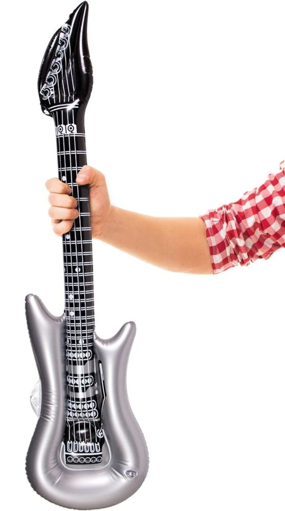 Aufblasbare E-Gitarre silber