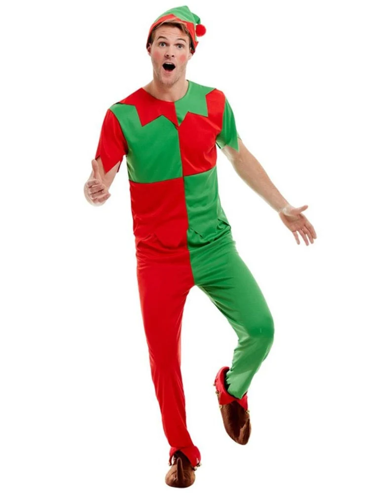 Klassisches Weihnachtself Kostüm für Herren