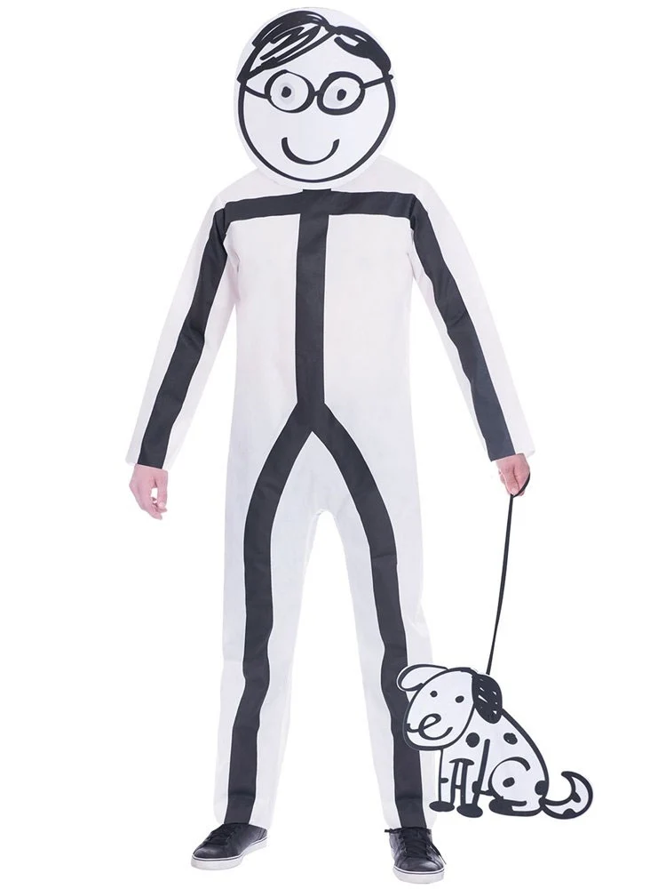 Strichmännchen Kostüm für Jungen