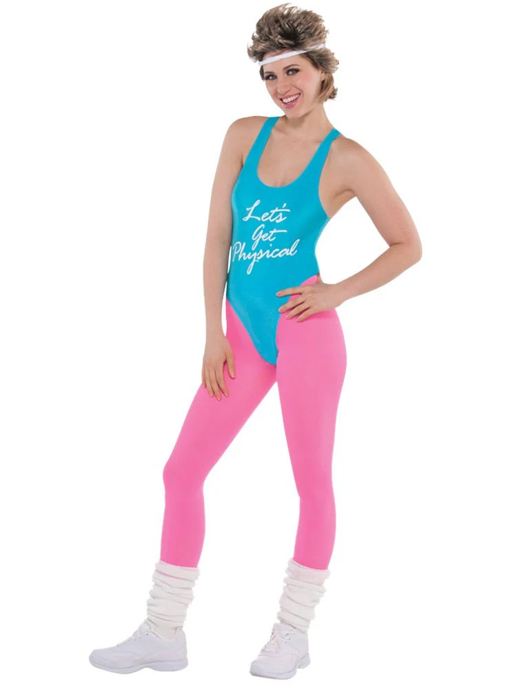 80er Jahre Aerobic Lady Damenkostüm