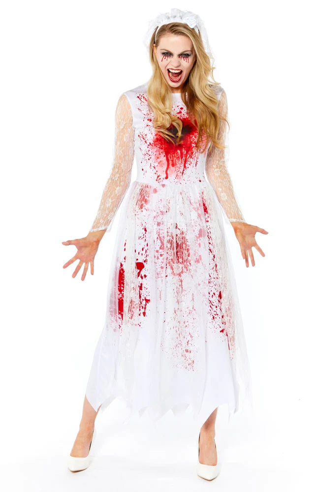 Blutige Zombie Braut Damenkostüm