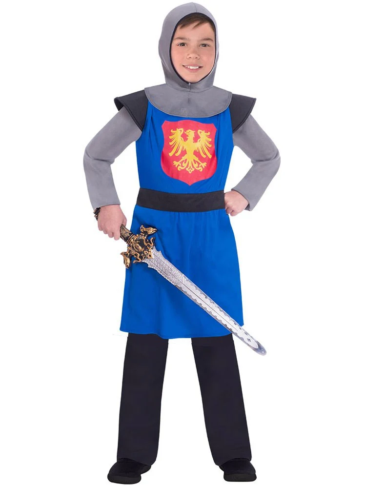 Mittelalter Ritter Kostüm für Jungen blau