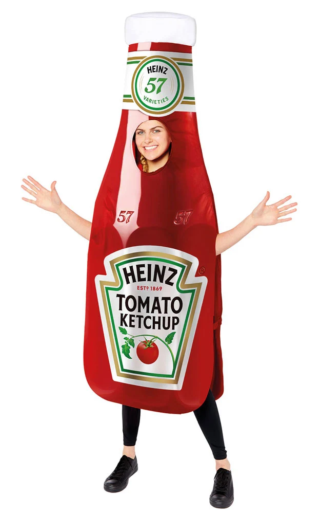 Heinz Ketchup Flasche Kostüm unsiex