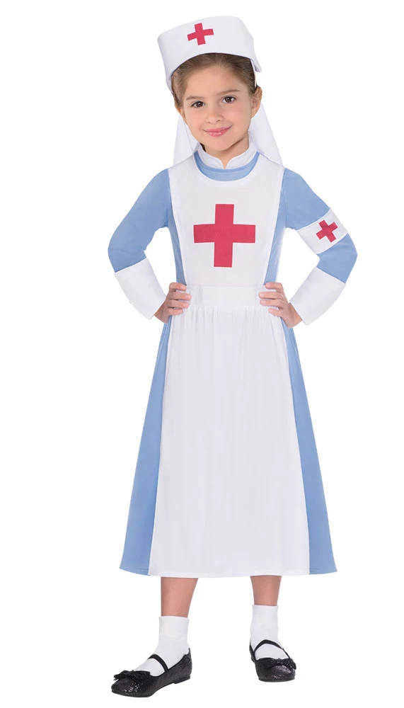 Vintage Nurse Krankenschwester Mädchenkostüm