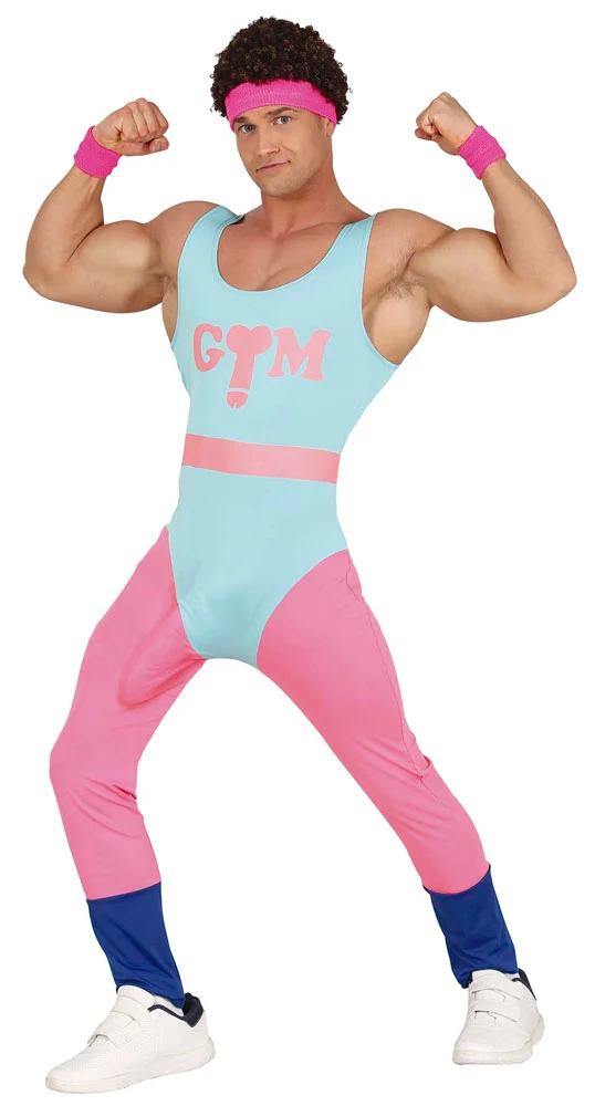 Crazy 80s Aerobic Guy Herrenkostüm