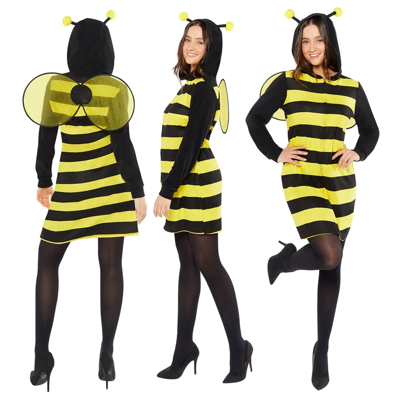 Bienen Fleece Kleid Damenkostüm