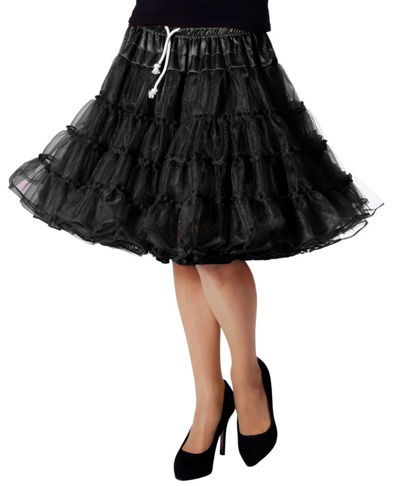 Mehrlagiger Premium Petticoat Schwarz