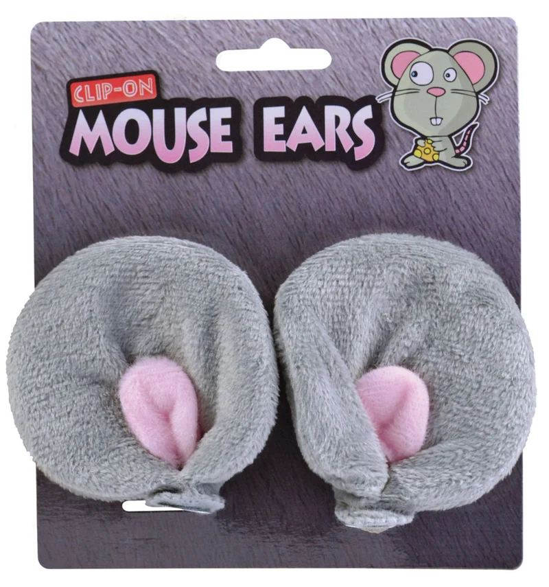 Maus Ohren an Haarclips grau