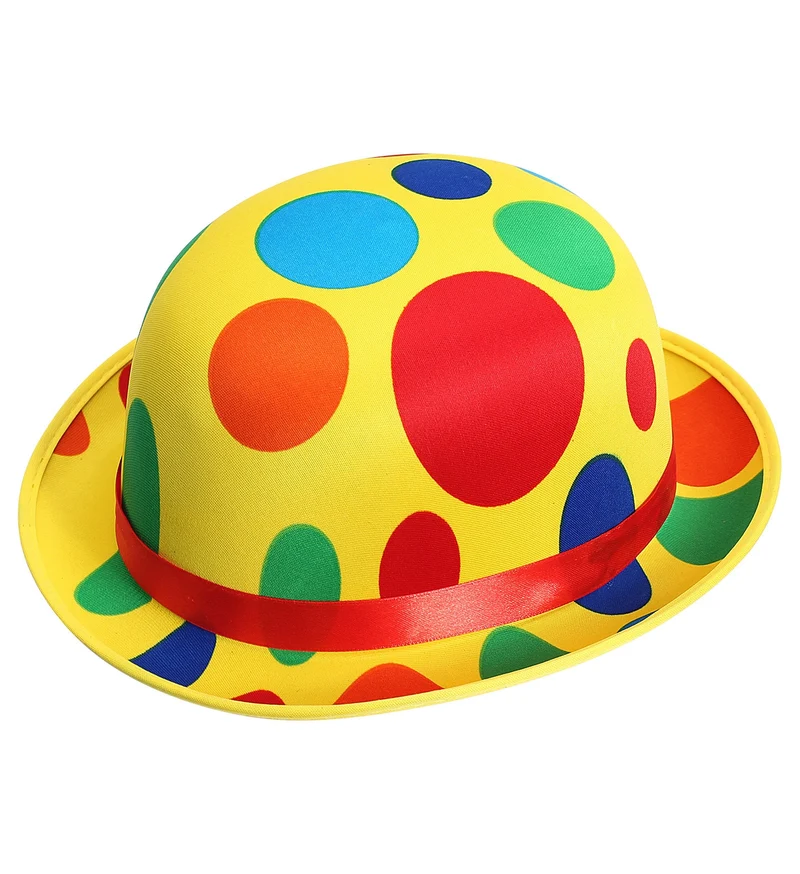 Gepunkteter Satin Clowns Hut