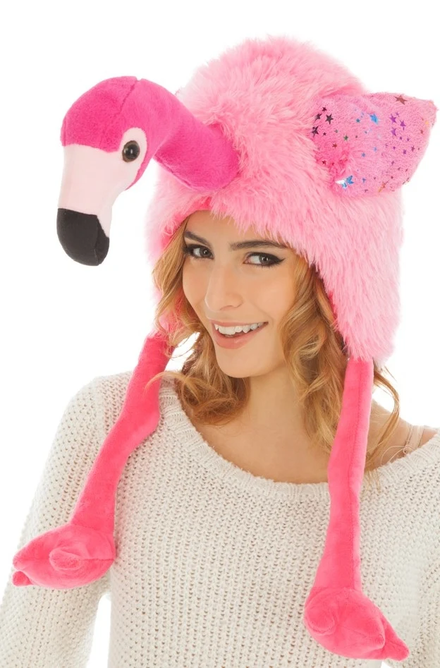 Flamingo Plüsch Mütze