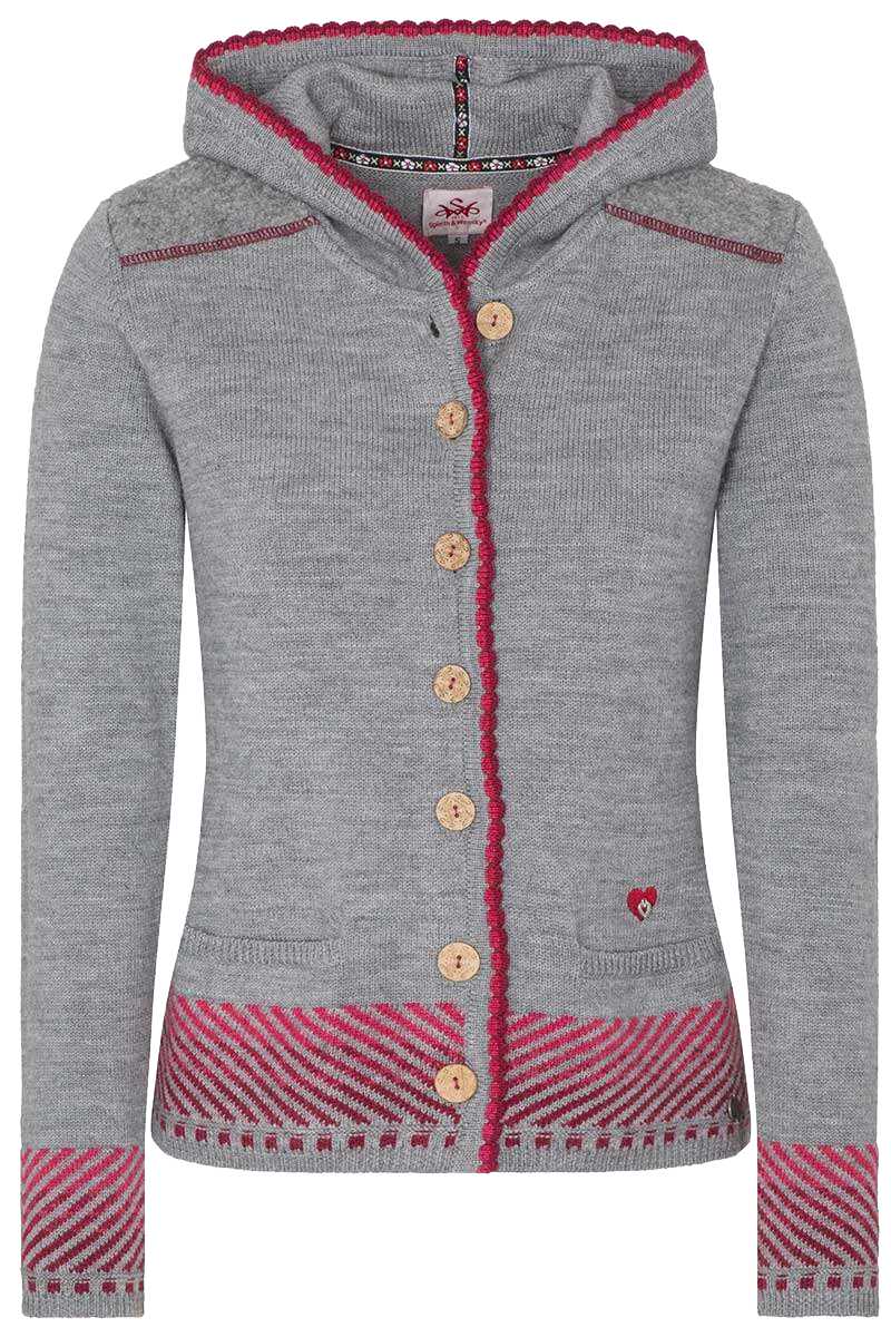 Damen Kapuzen-Strickjacke