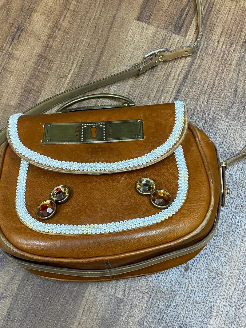 Steampunk-Vintage Handtasche Echtleder