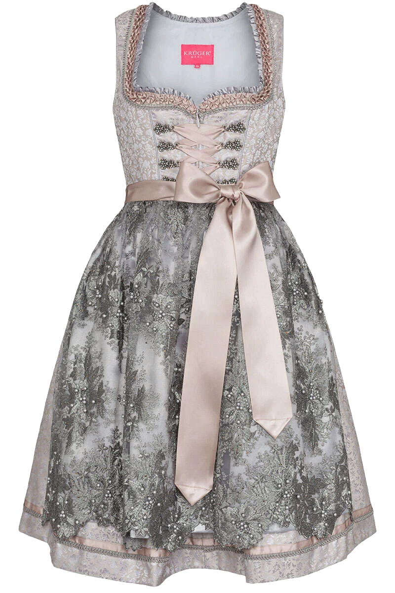 Mini-Dirndl mit Spitzenschürze