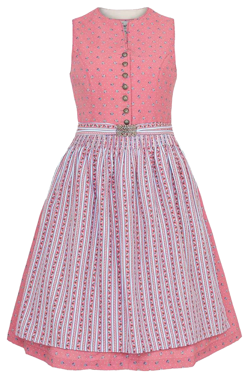 Wasch-Dirndl hochgeschlossen kurz