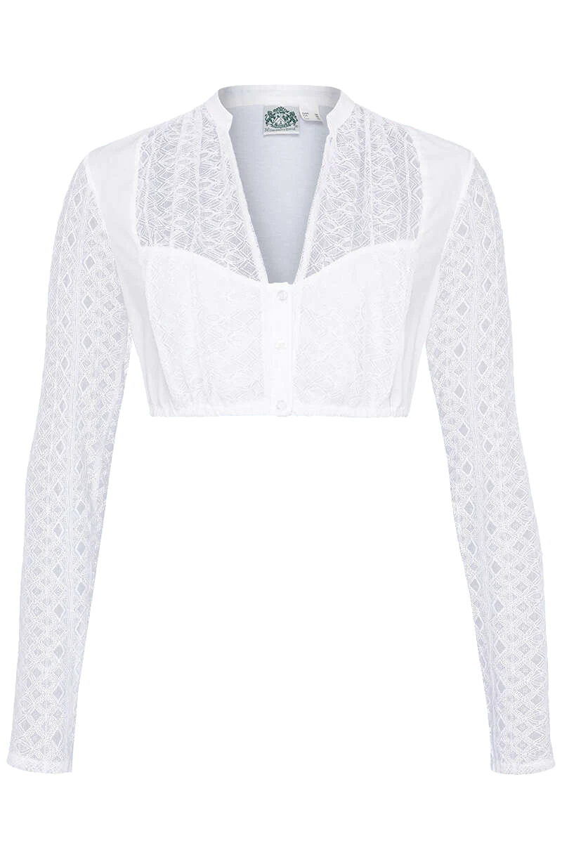 Dirndl Spitzen-Bluse langarm