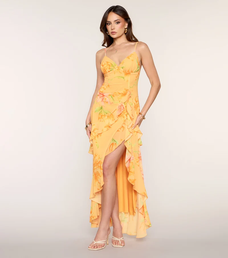 Priscilla Floral Chiffon Formal Dress