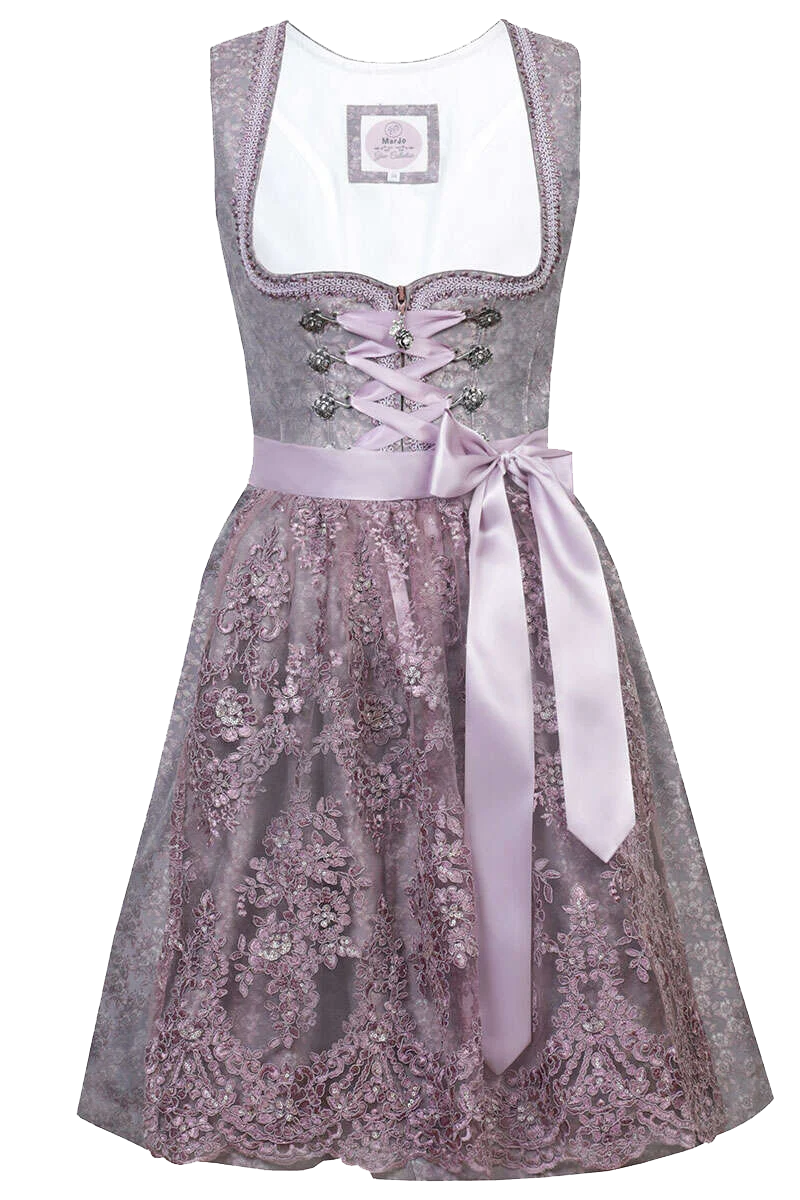 Mini-Dirndl mit Spitzenschürze