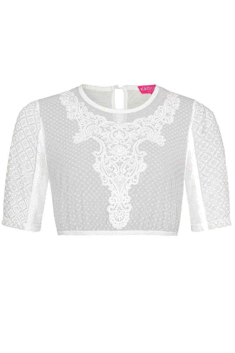 Damen Dirndl Bluse transparent