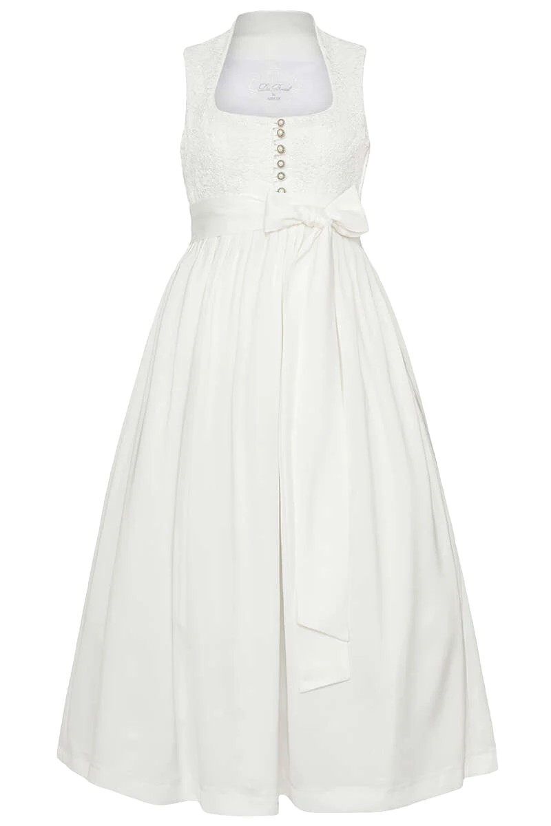 Umstands-Brautdirndl Kleid mit Schneewittchenkragen