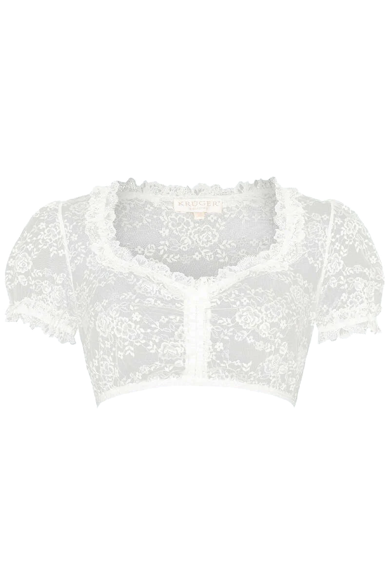Damen Dirndl-Bluse transparent