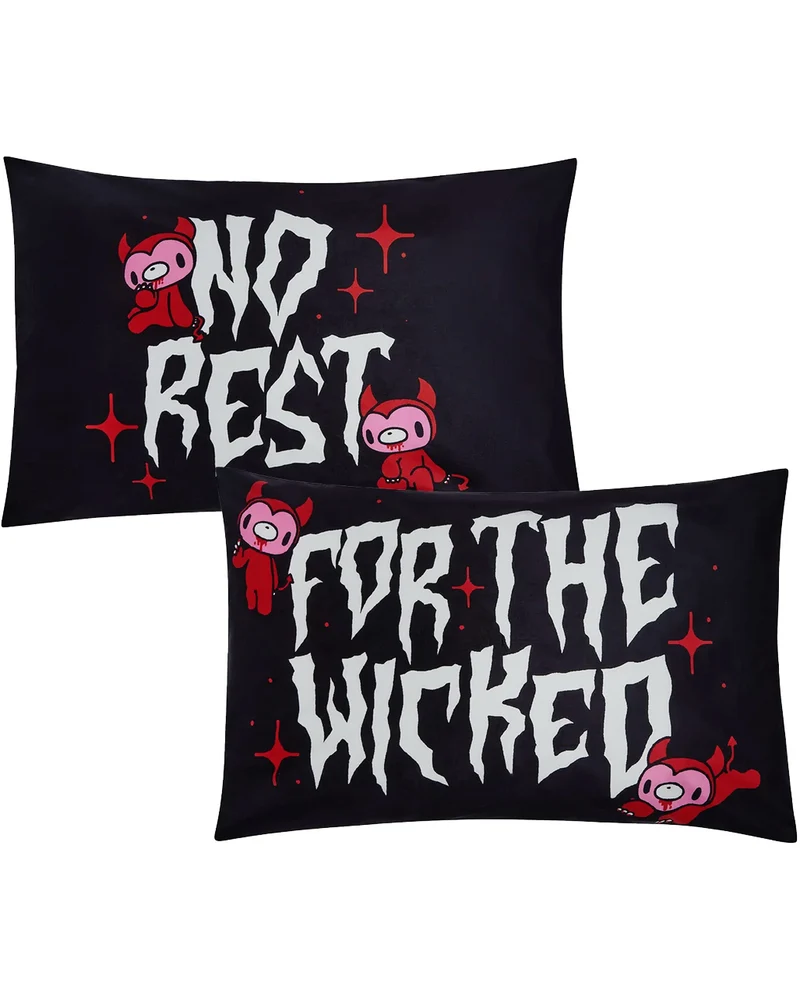 KILLSTAR Gloomy Bear Kissenhüllen 2er Set 48x76cm