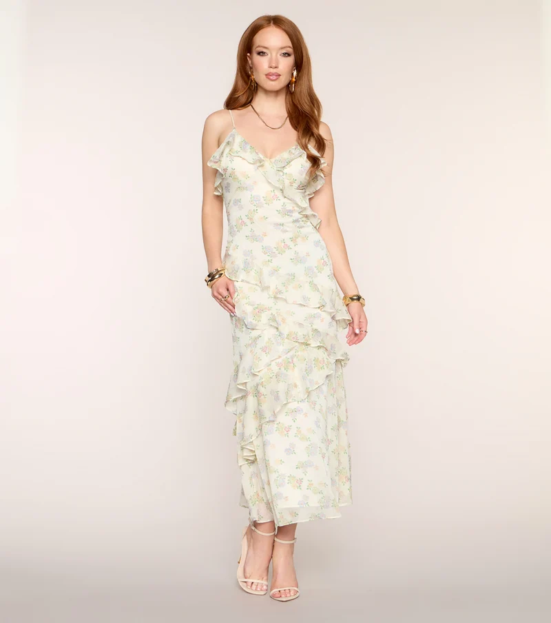 Love Letters Ruffle Maxi Dress