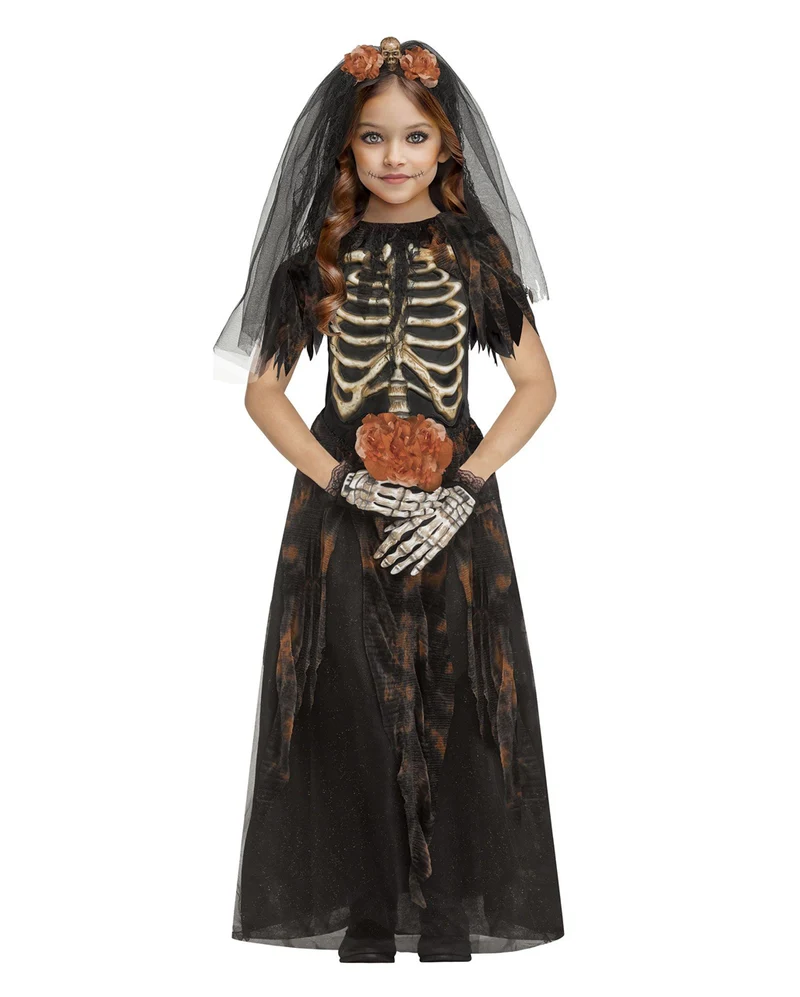 Bone Bride Halloween Mädchenkostüm