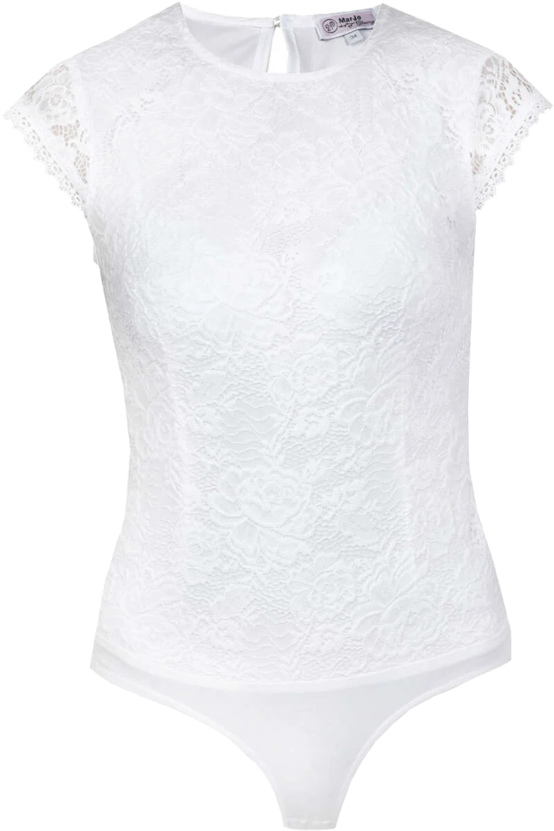 Damen Spitzen-Body hochgeschlossen