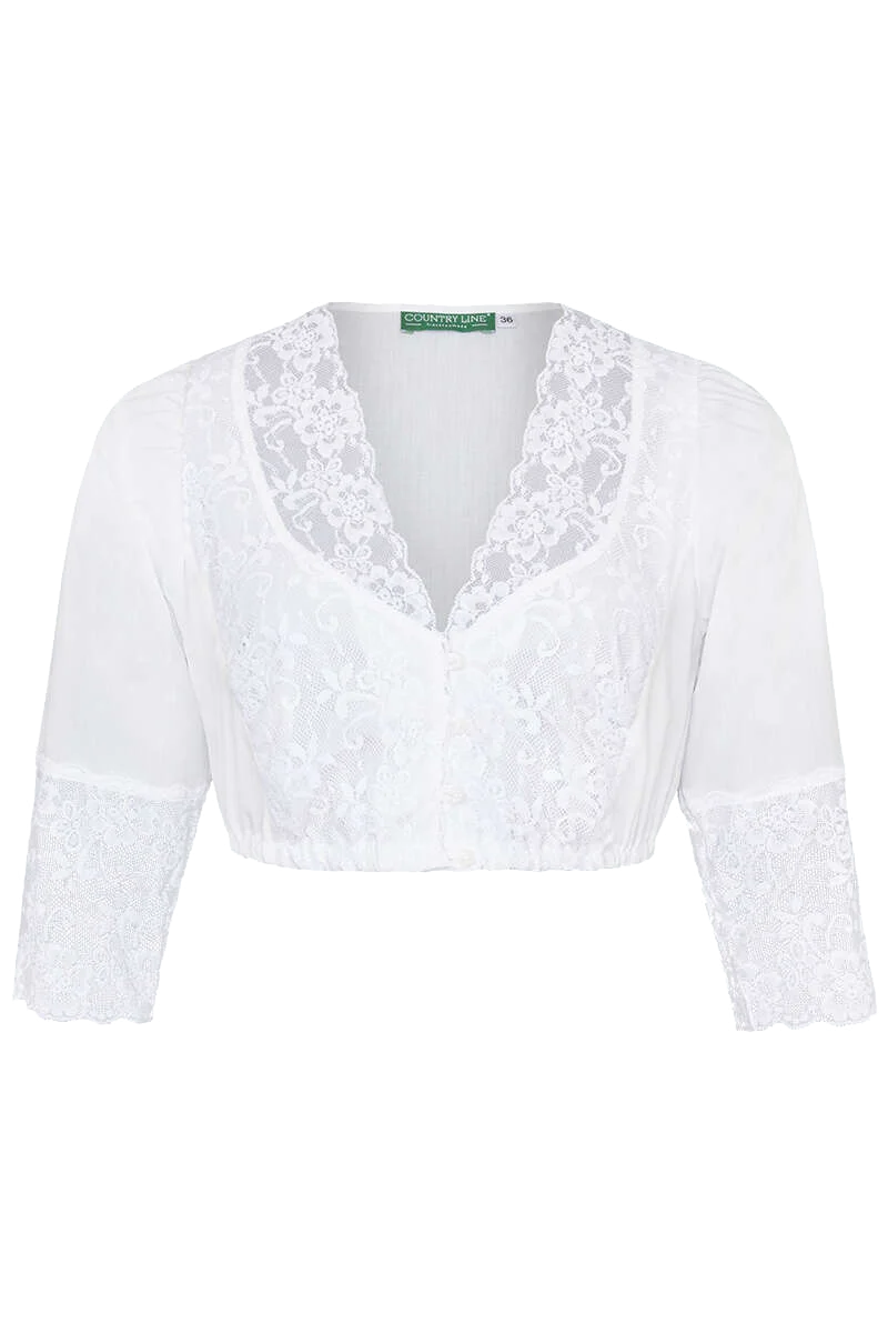 Damen Dirndl Bluse 3/4-Arm