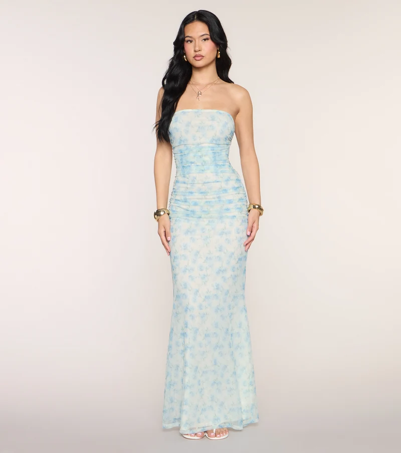 Small Talk Floral Mesh Maxi Dress