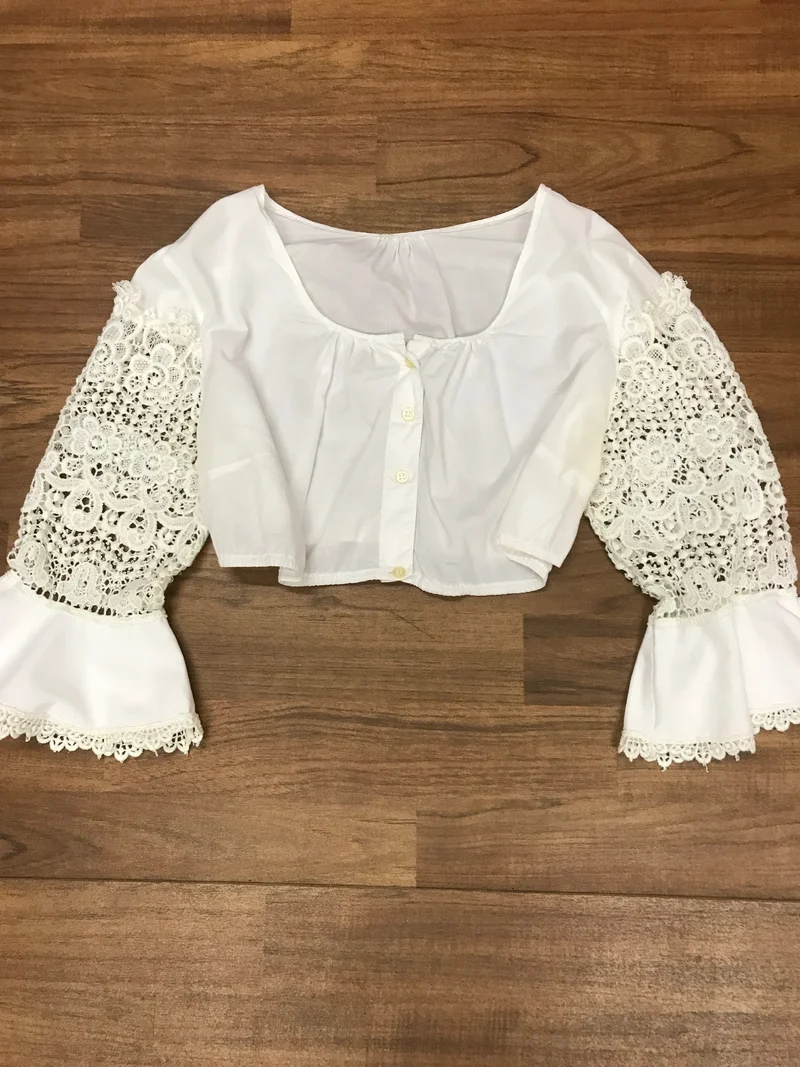 Vintage Dirndlbluse weiß - Gr.42