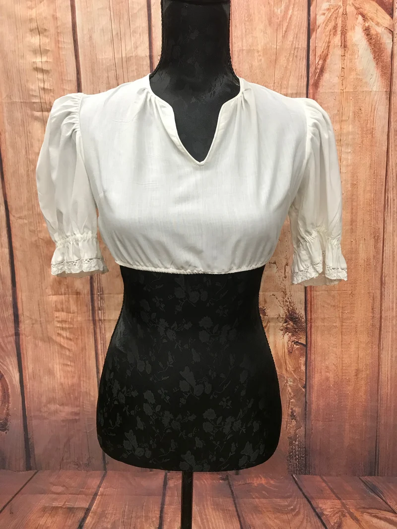 Vintage Dirndlbluse weiß - Gr.34