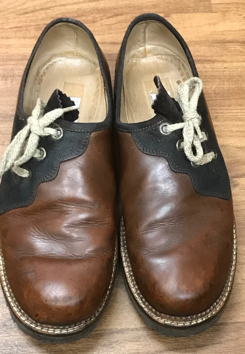 Haferlschuhe braun - zweifarbig Gr.43