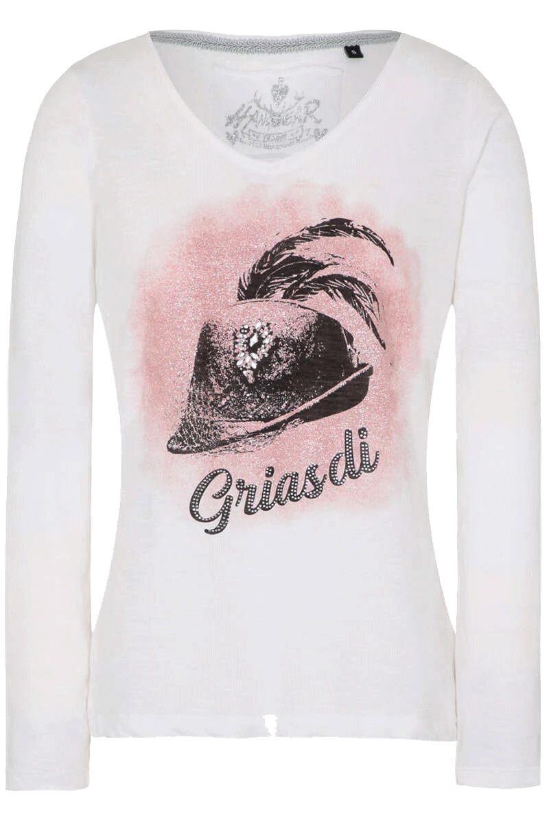 Damen Trachten-Langarm-Shirt mit Aufdruck