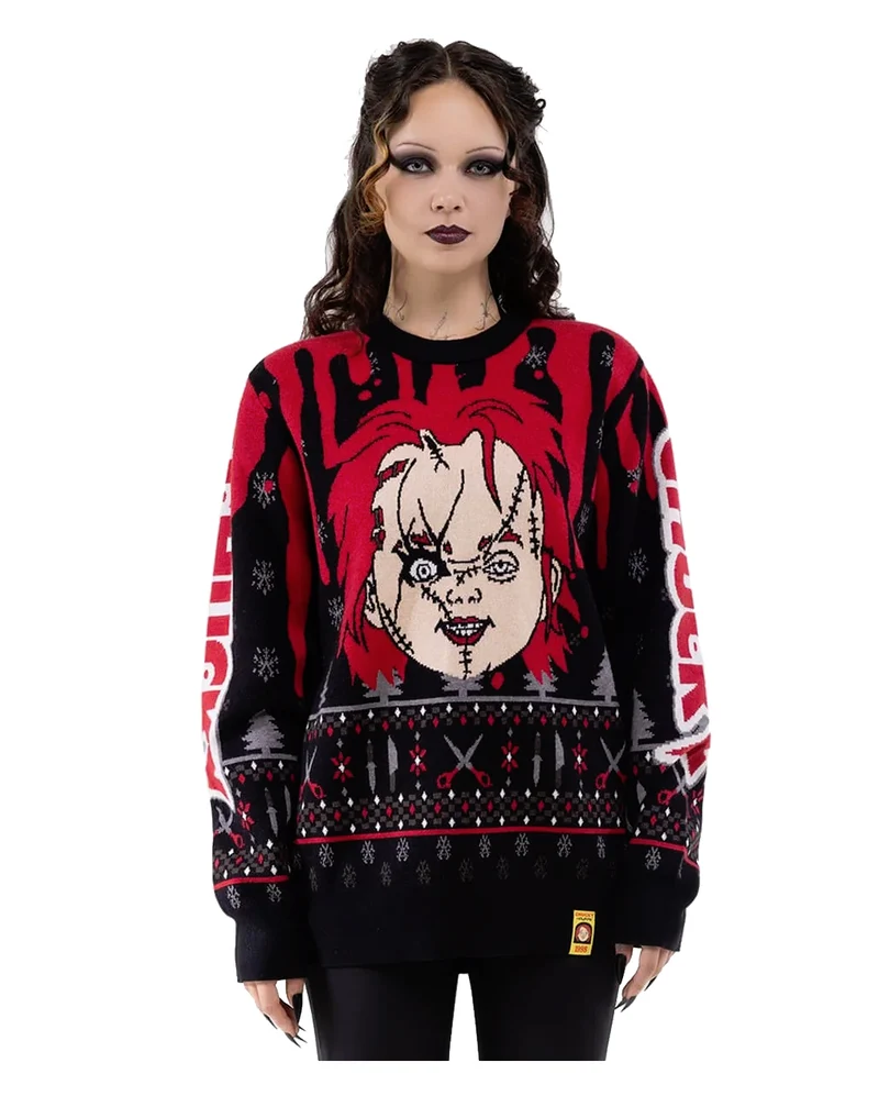 KILLSTAR Chucky Wanna Play Strick Sweater