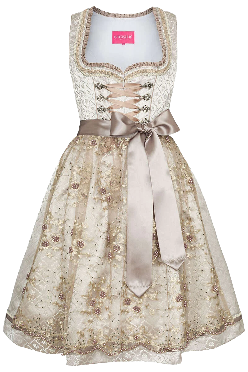 Mini-Dirndl mit Spitzenschürze