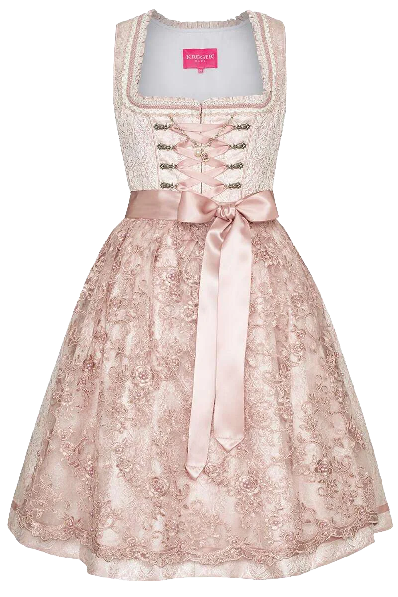 Mini-Dirndl mit Spitzenschürze