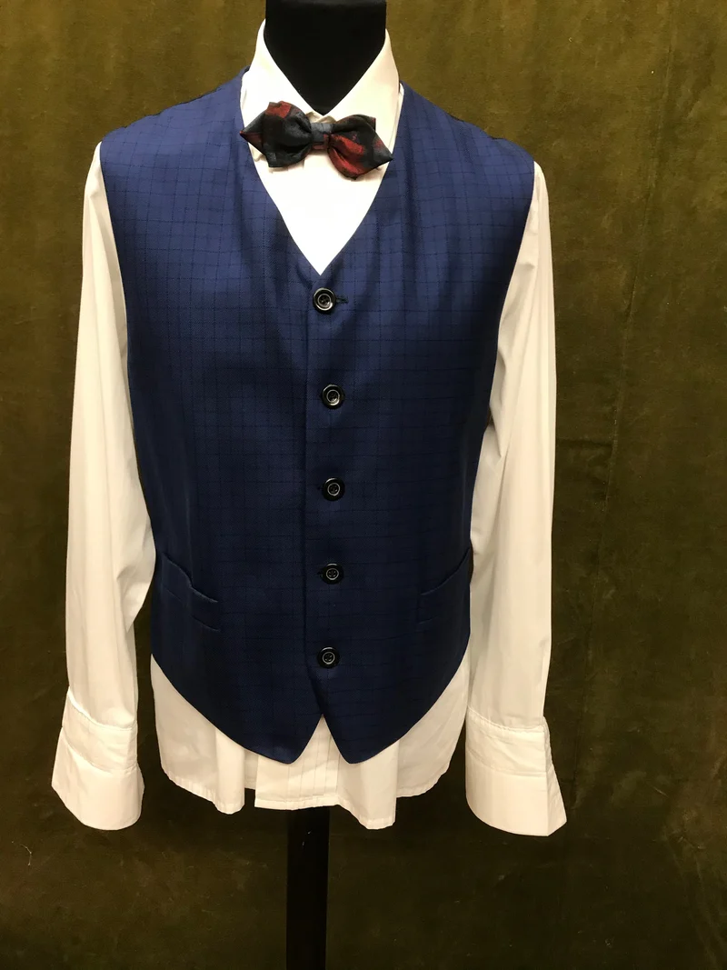 Herren Weste in Blau-Schwarz – Größe 54