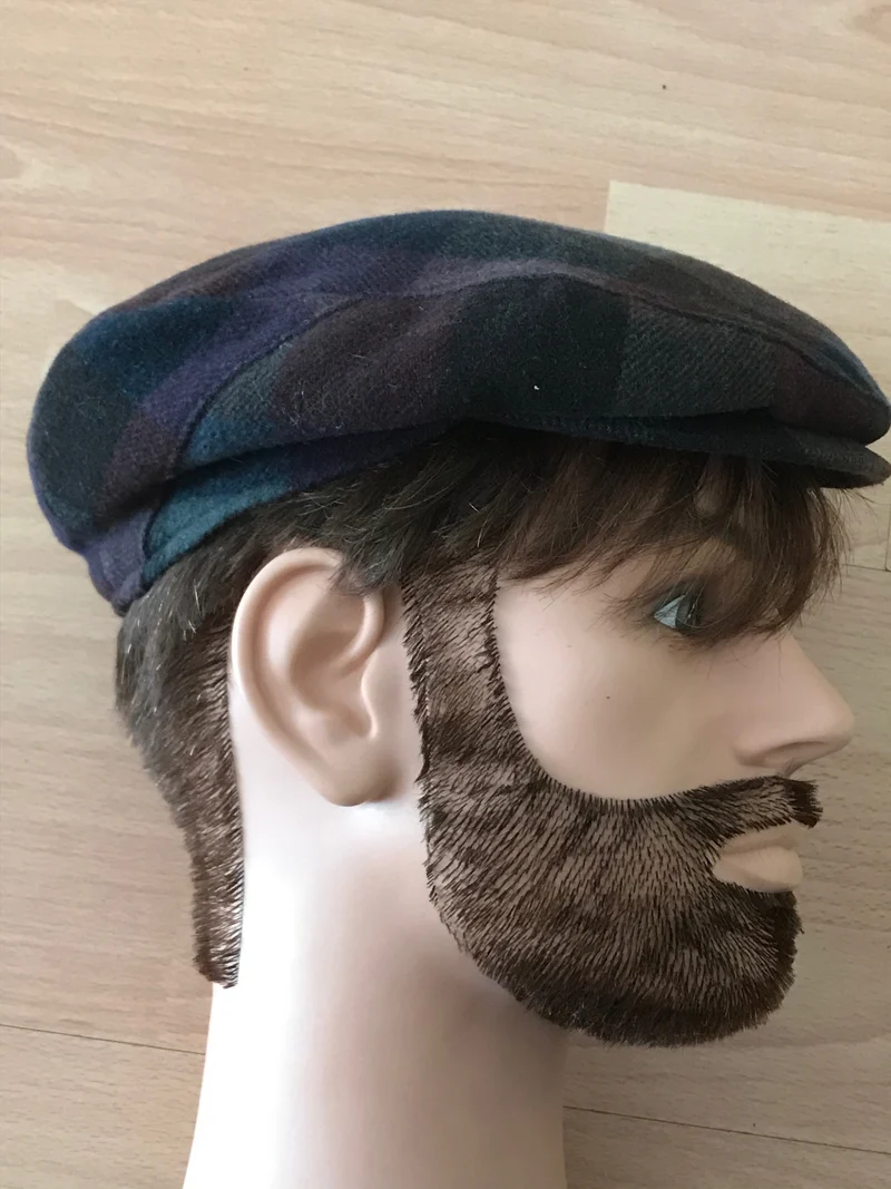 Vintage Schiebermütze Gentleman kariert (Größe 56)