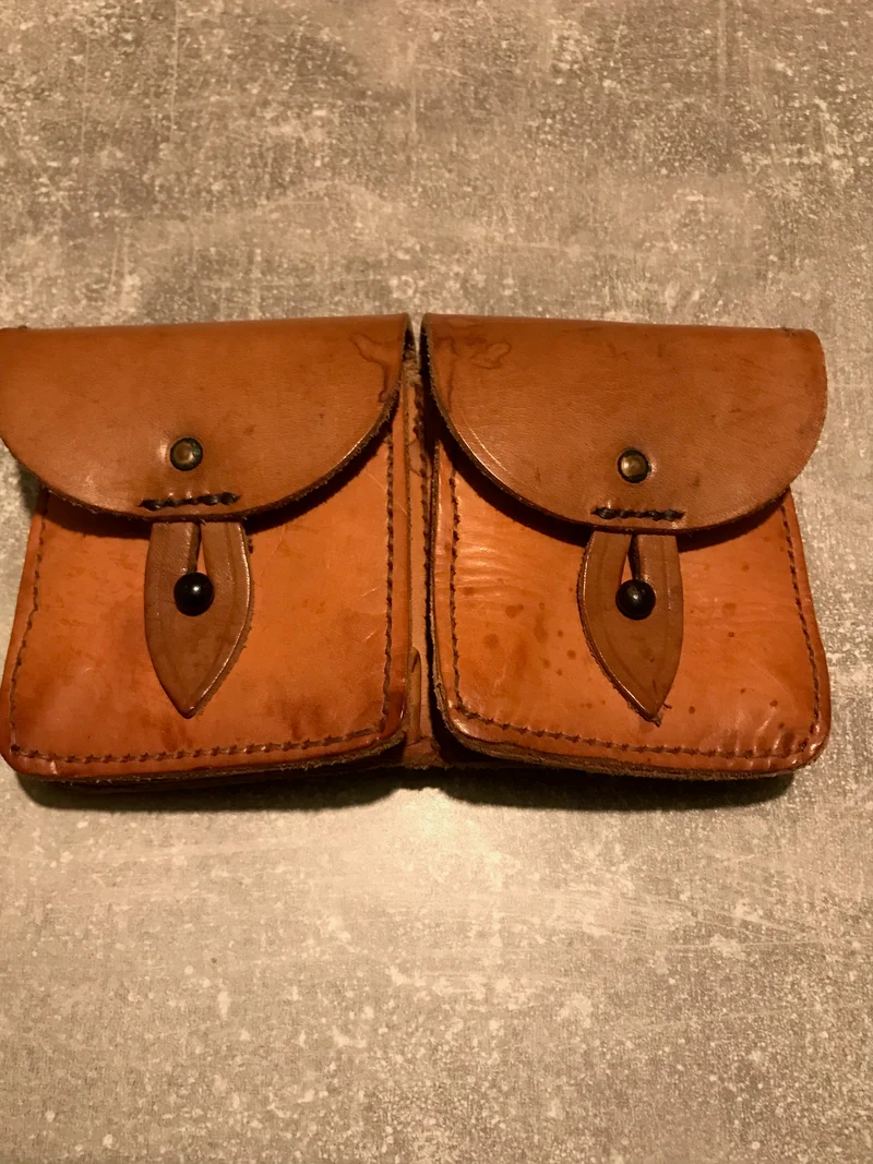 Braune Vintage Ledertasche Gürteltasche
