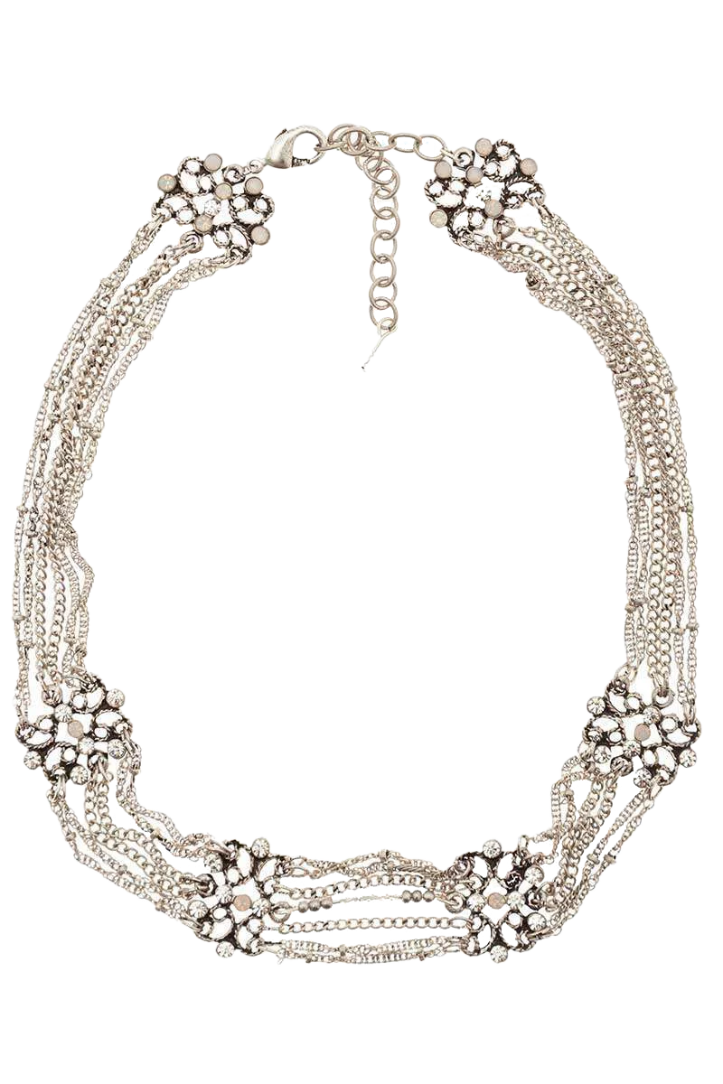 Trachten-Collier mit Schmucksteinen
