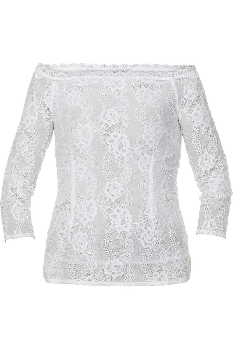 Trachten-Spitzen-Bluse schulterfrei