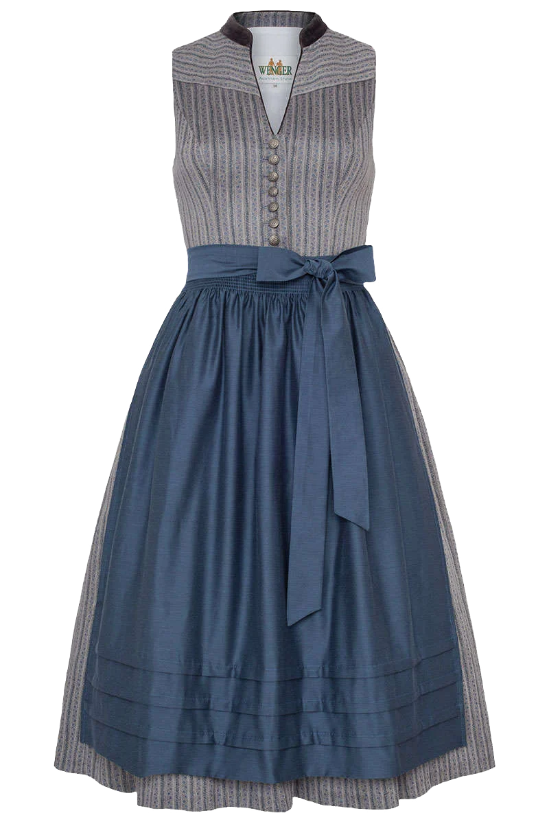 Midi-Dirndl hochgeschlossen