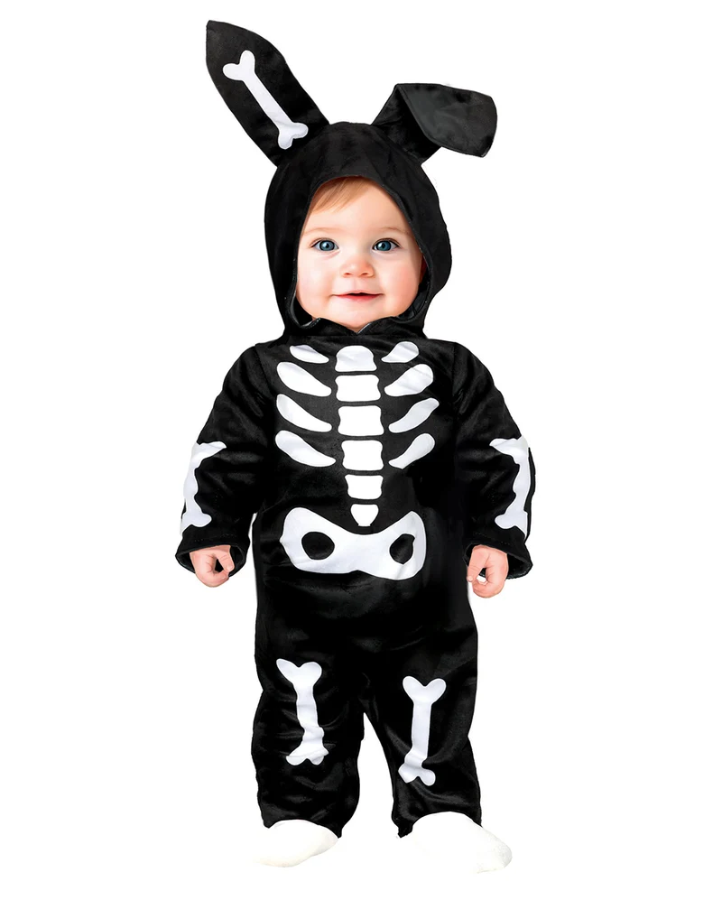 Skelett Bunny Kleinkinderkostüm