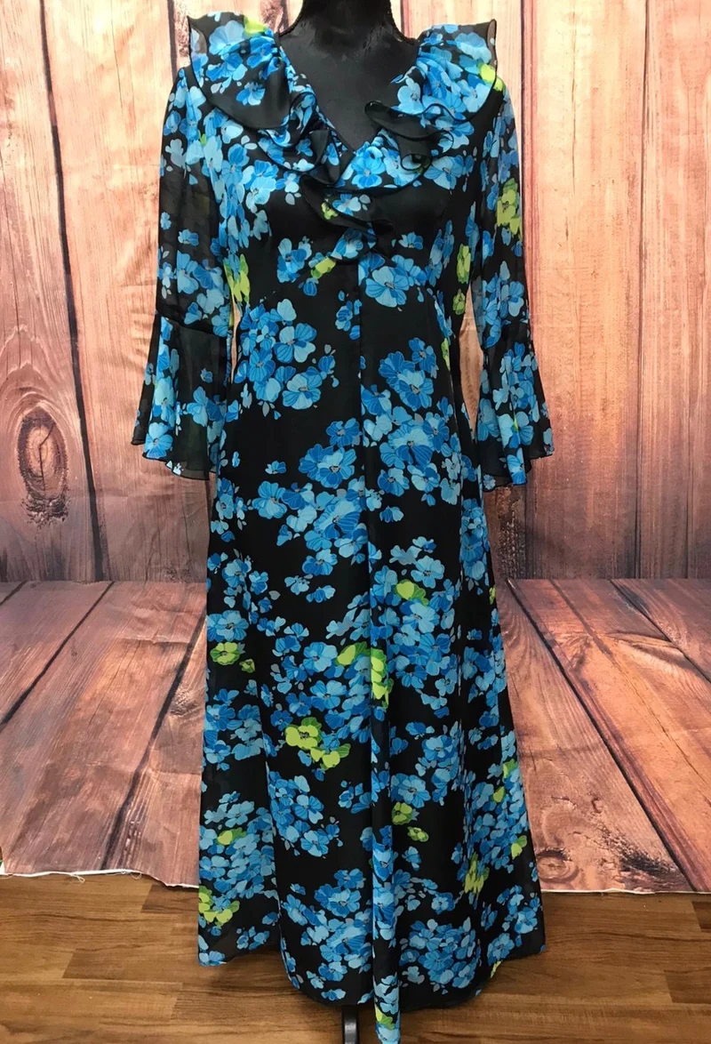 70s Maxi-Kleid „bernd exquisit“ – Größe 40