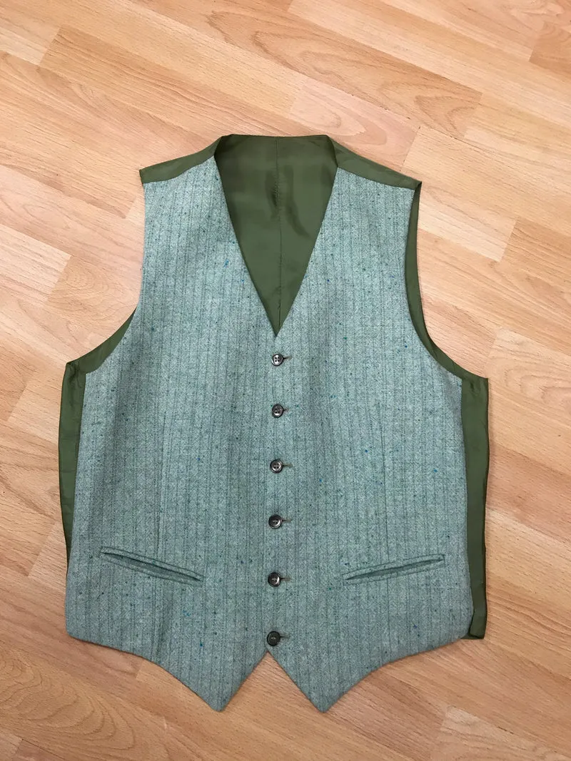 Herrenweste in Grün – Größe 44 – True Vintage Unikat
