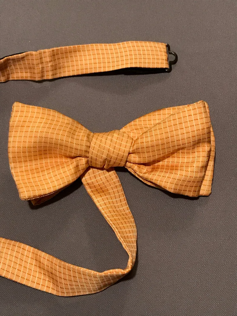 Vintage-Fliege – orange kariert