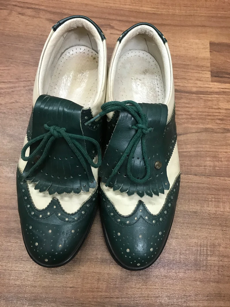 Vintage-Schuhe Boogie Woogie 6,5 (grün-weiß)