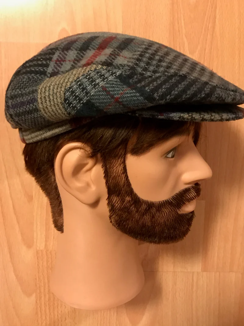 Vintage Schiebermütze kariert – Größe 57